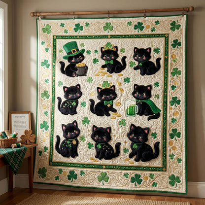 Lucky Black Cat St. Patrick’s WN0705009CL Quilt