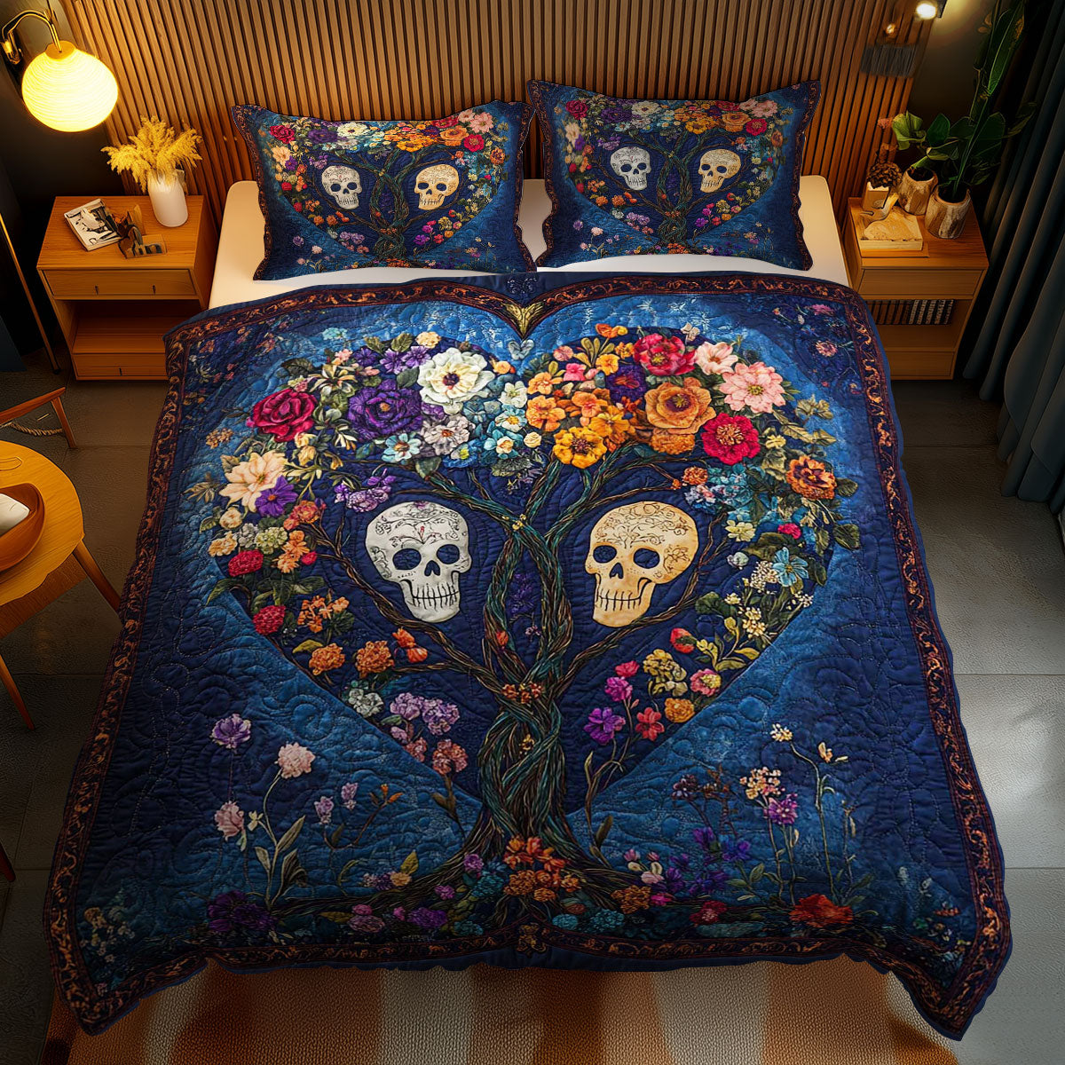 Flourishing Skull WN0702072CL Duvet Cover Set