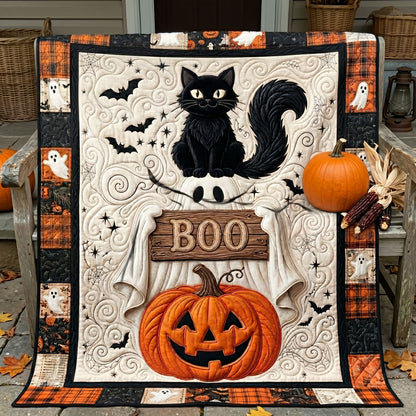 Boo Black Cat Ghost Pumpkin WN0905001CL Quilt