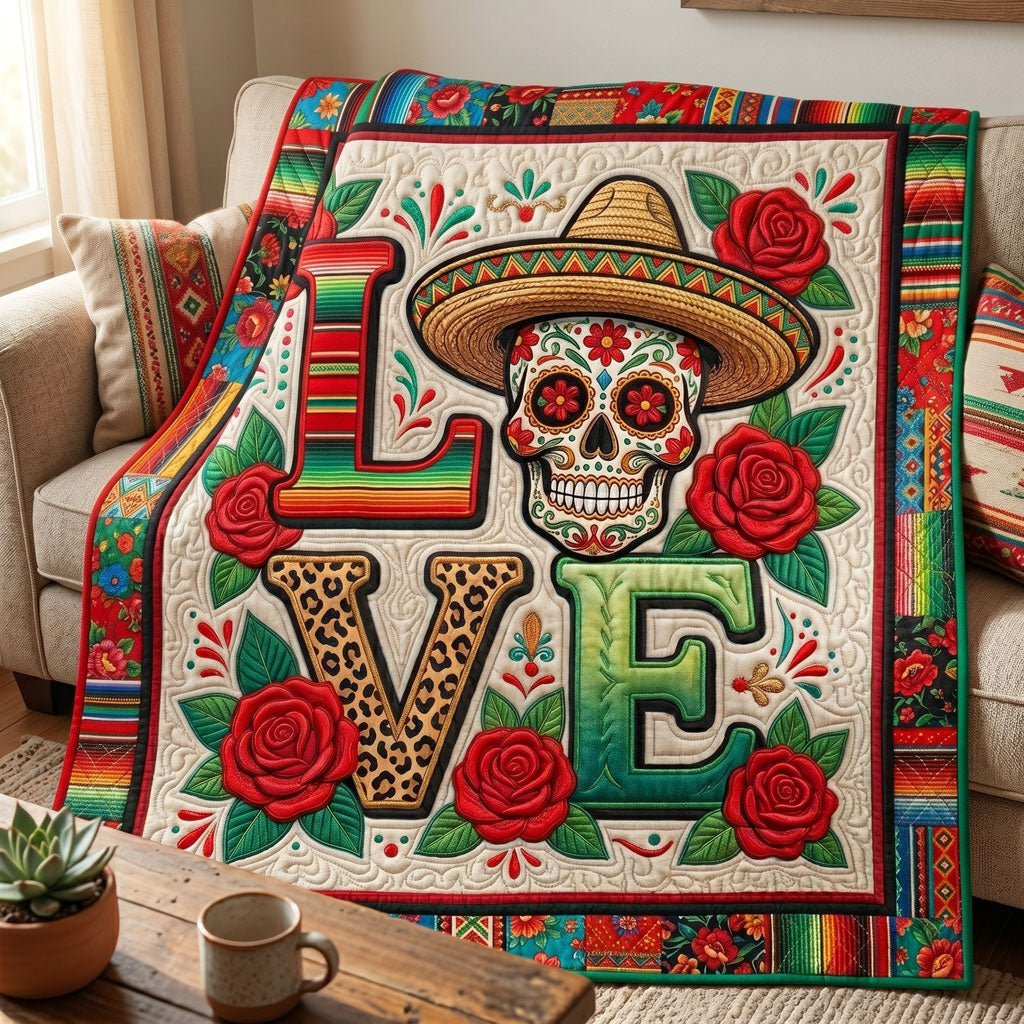 Day Of The Dead Love WN0505012CL Quilt