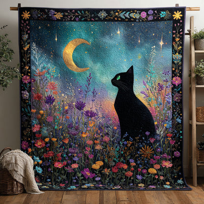 Cat in Bloom Garden CW0701015CL Quilt
