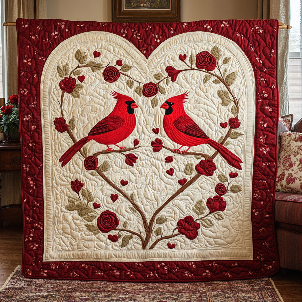 Crimson Hearts CP1501003CL Quilt