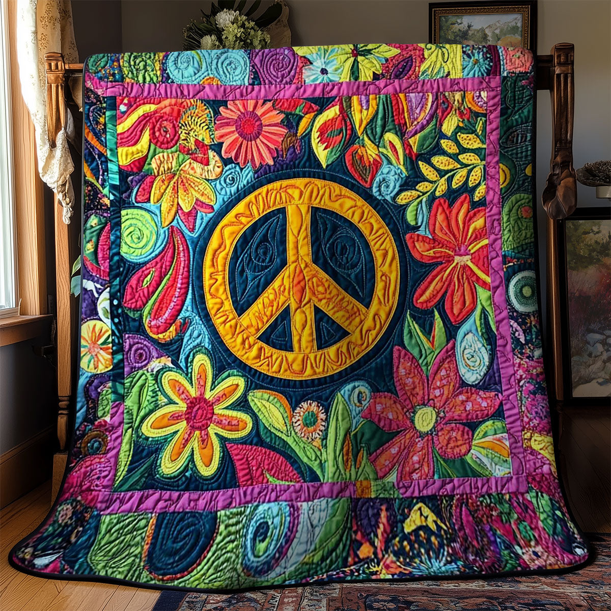 Hippie Peace Garden WN1001036CL Quilt