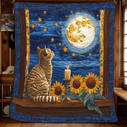 Tabby Watching Star WP0801070CL Quilt