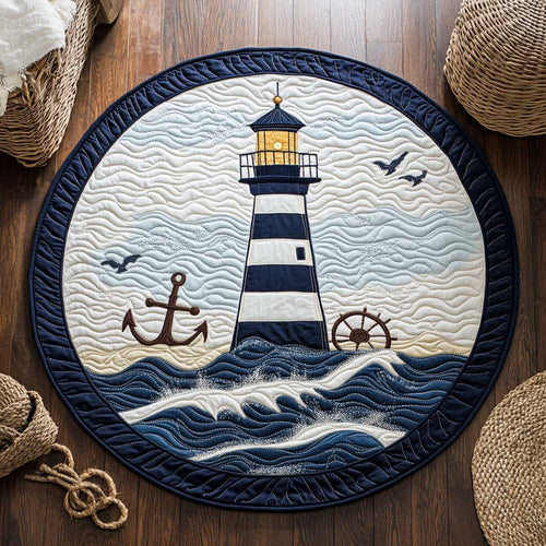 Harbor Lighthouse WN2103067CL Quilted Round Mat