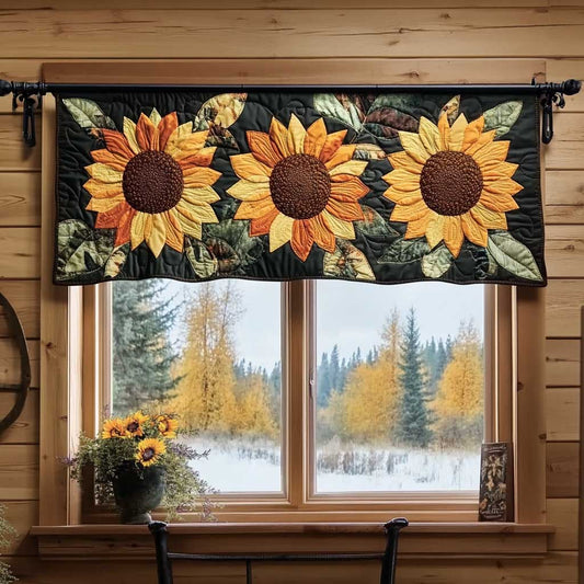 Radiant Sunflower WN1403086CL Quilted Valance