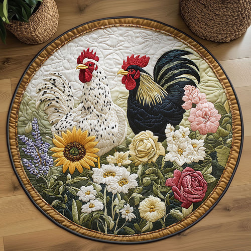 Proud Chicken WN2108096CL Quilted Round Mat