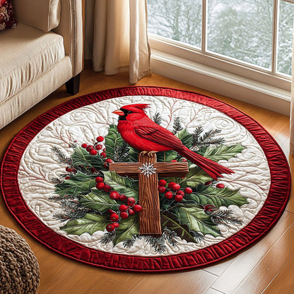 The Cardinal Of God QA0712036CL Quilted Round Mat