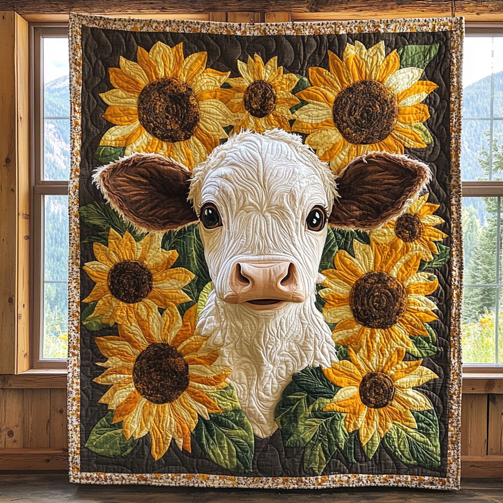 Sunflower Cow CP1401020CL Quilt