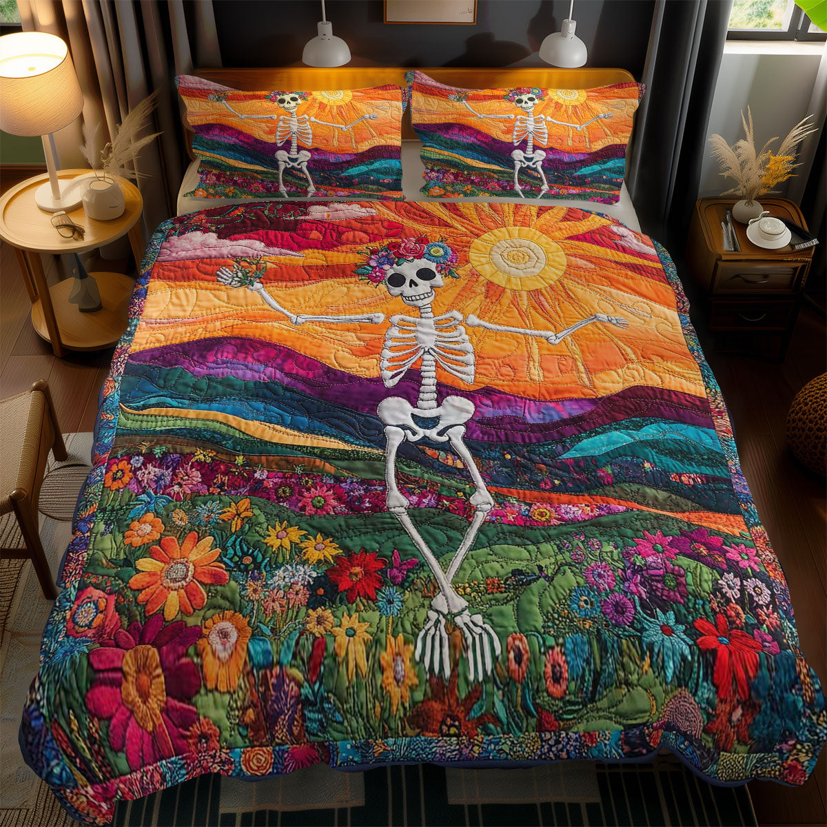 Hippie Skeleton WN1003094CL Duvet Cover Set