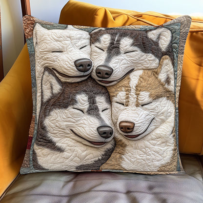 Cozy Huskies CP1401048CL Quilt Pillow Case