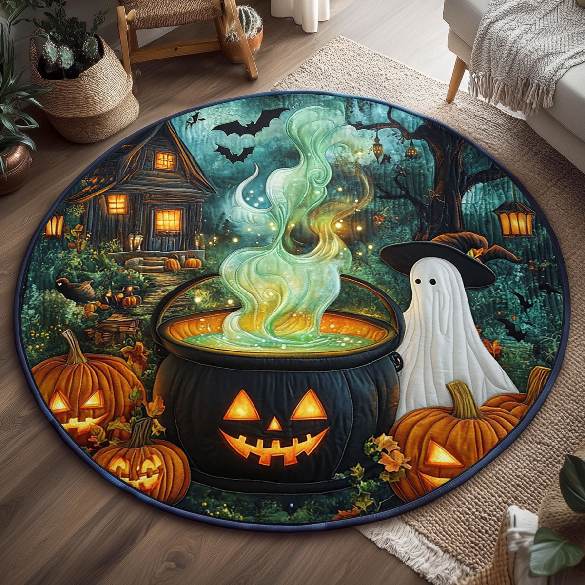 The Cauldron Grove WJ2407051CL Quilted Round Mat