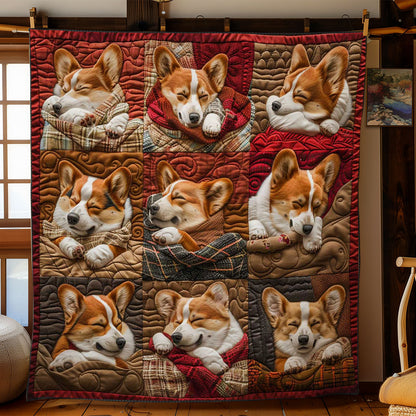 Corgi Nap Time WN1303011CL Quilt