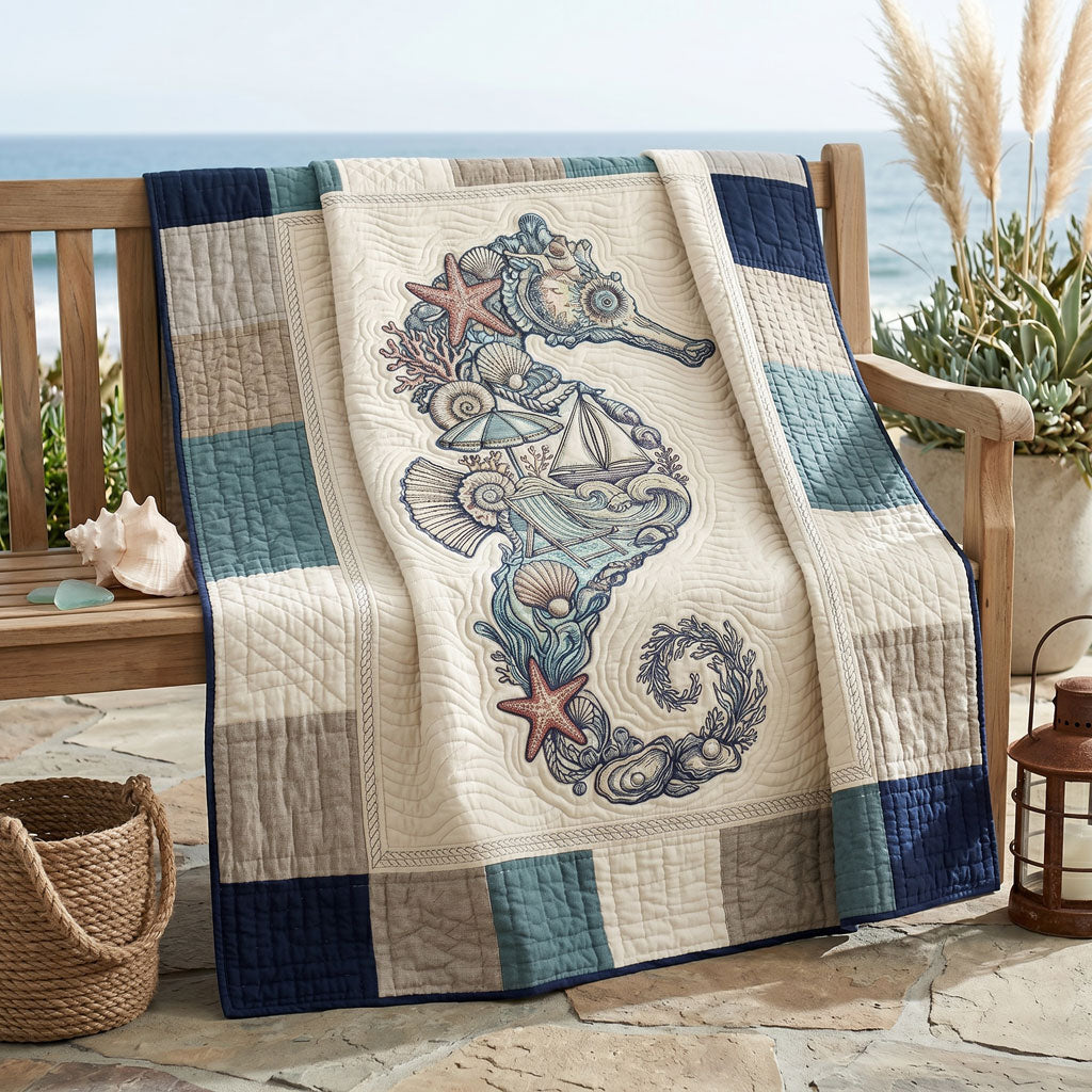Coastal Seahorse WN1905003CL Quilt