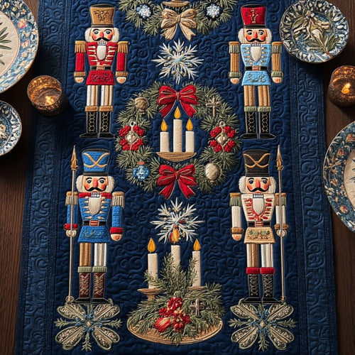 Nutcracker Christmas XR1410014CL Quilted Table Runner