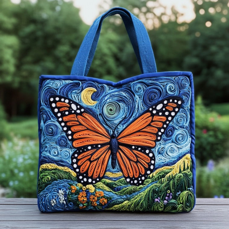 Moonlit Monarch XR2310015CL Quilted Tote Bag