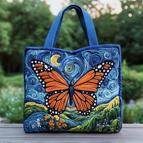 Moonlit Monarch XR2310015CL Quilted Tote Bag