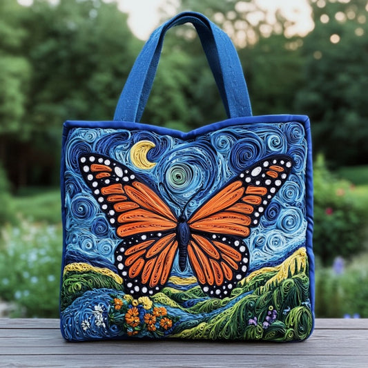 Moonlit Monarch XR2310015CL Quilted Tote Bag