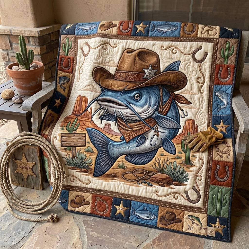 Sheriff Catfish Cowboy WN1606013CL Quilt