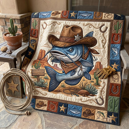 Sheriff Catfish Cowboy WN1606013CL Quilt