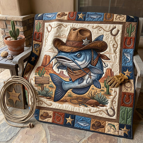 Sheriff Catfish Cowboy WN1606013CL Quilt