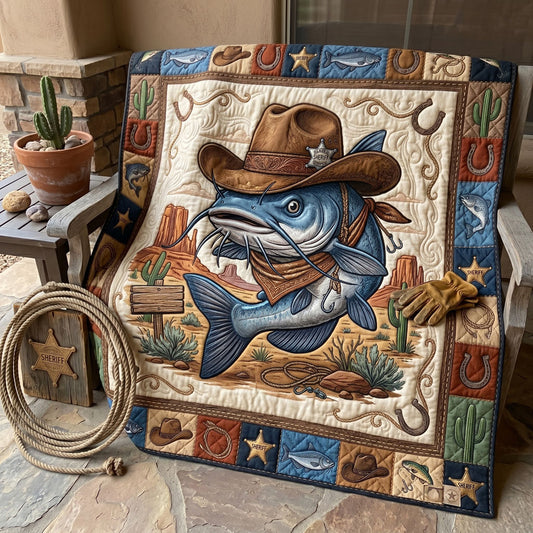 Sheriff Catfish Cowboy WN1606013CL Quilt