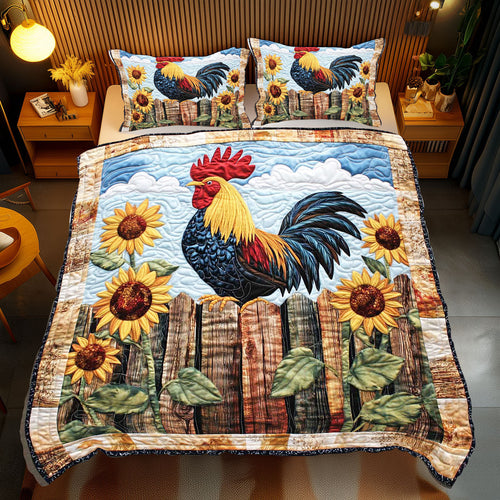 Sunflower Field Rooster WP0701068CL Duvet Cover Set