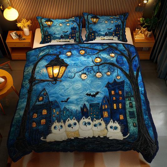 Silly Cat Bewitched Night WN1103150CL Duvet Cover Set