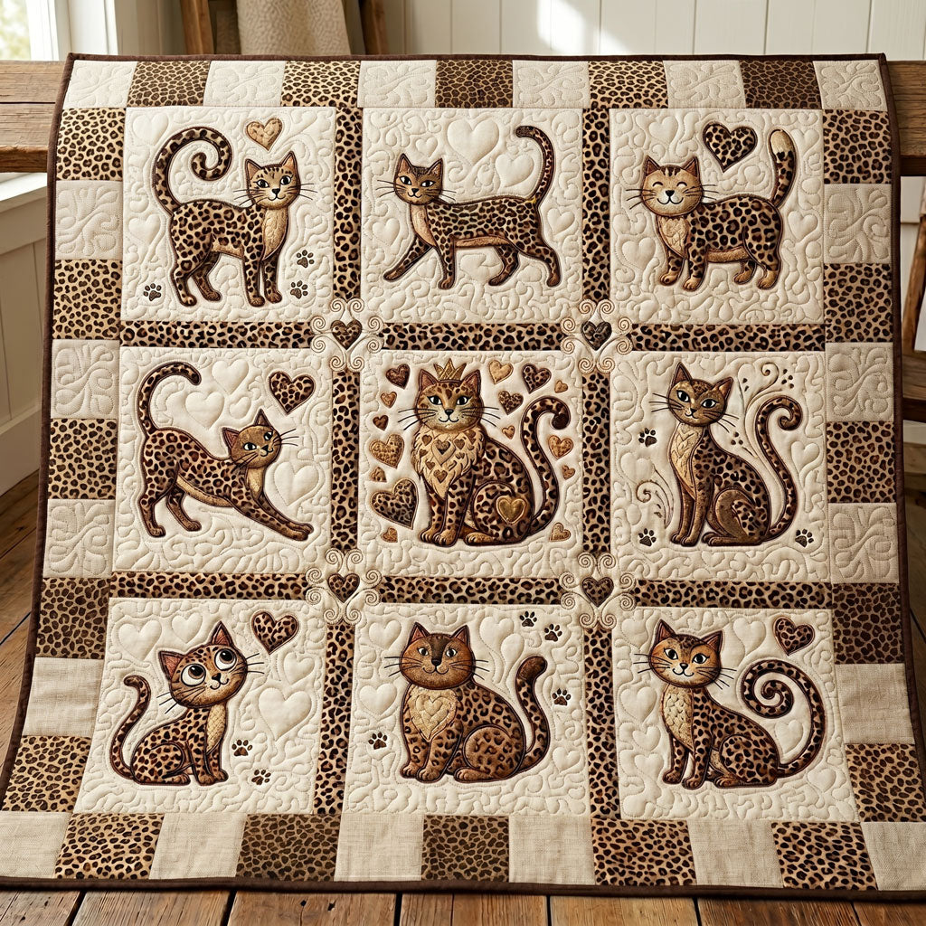 Leopard Love Cats WN0206007CL Quilt