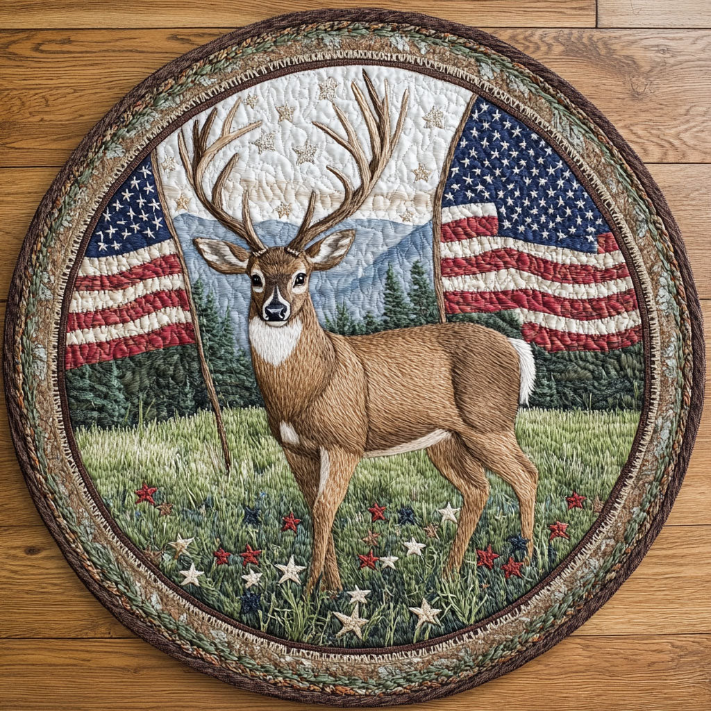 Deerland Glory WN1106046CL Quilted Round Mat