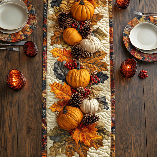 Autumn Pumpkin CW0307004CL Quilted Table Runner