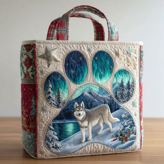 Merry Husky CW0611047CL Quilted Tote Bag