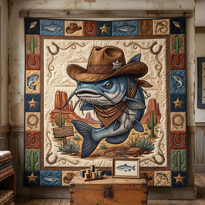 Sheriff Catfish Cowboy WN1606013CL Quilt