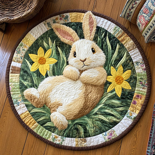 Bunny Blossom Grove WJ2307036CL Quilted Round Mat
