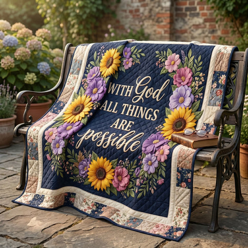 With God All Things WN1404007CL Quilt