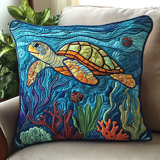 Sea Turtle CW0107041CL Quilt Pillow Case