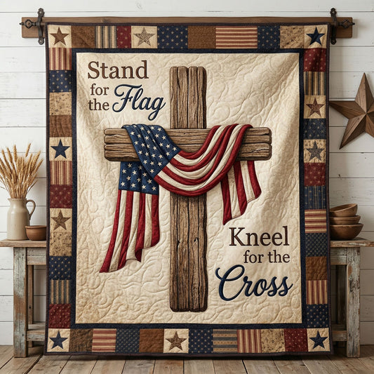 Stand For The Flag Kneel For The Cross WN1004011CL Quilt