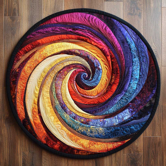 Color Swirl WN2404041CL Quilted Round Mat