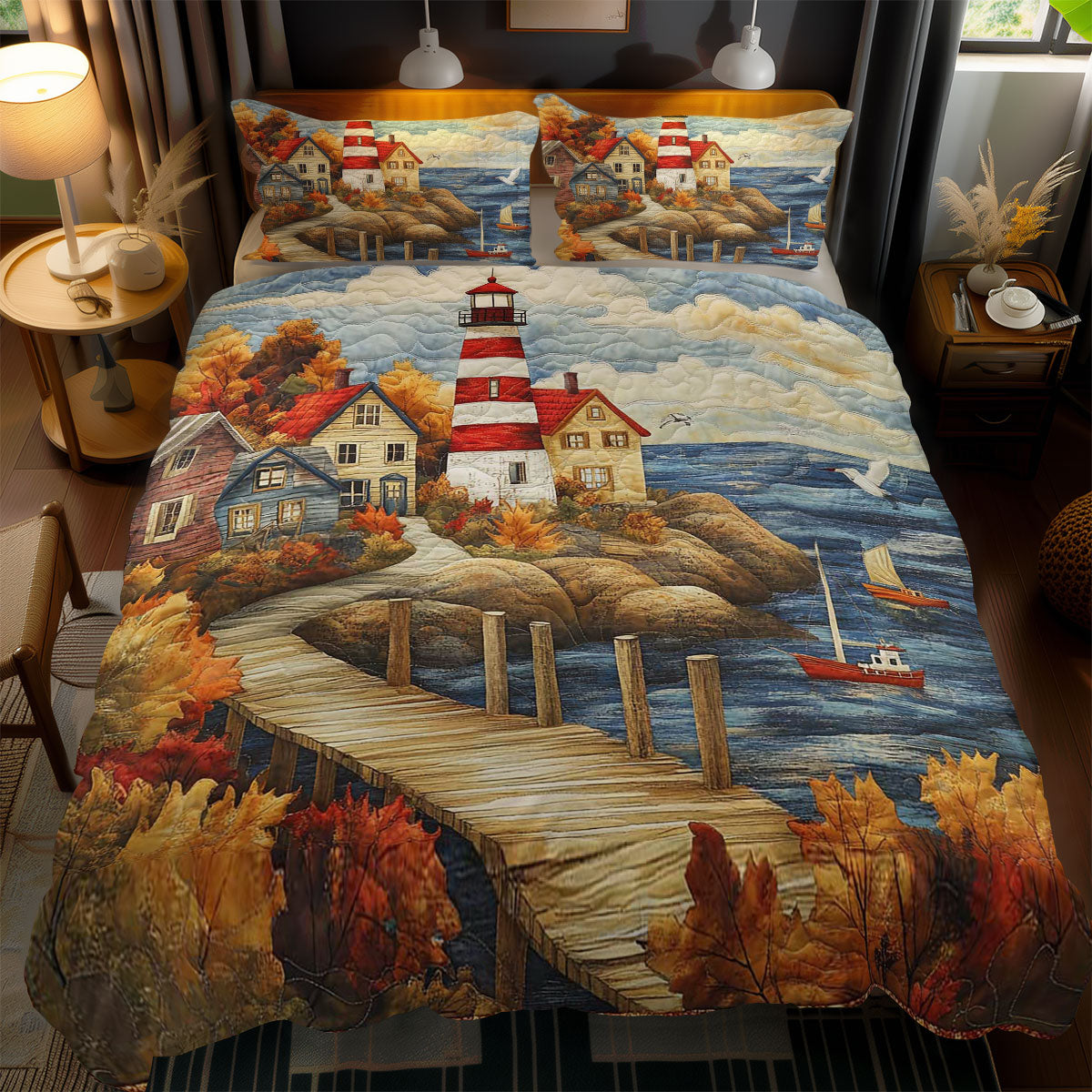 Harbor Lighthouse WN0502074CL Duvet Cover Set