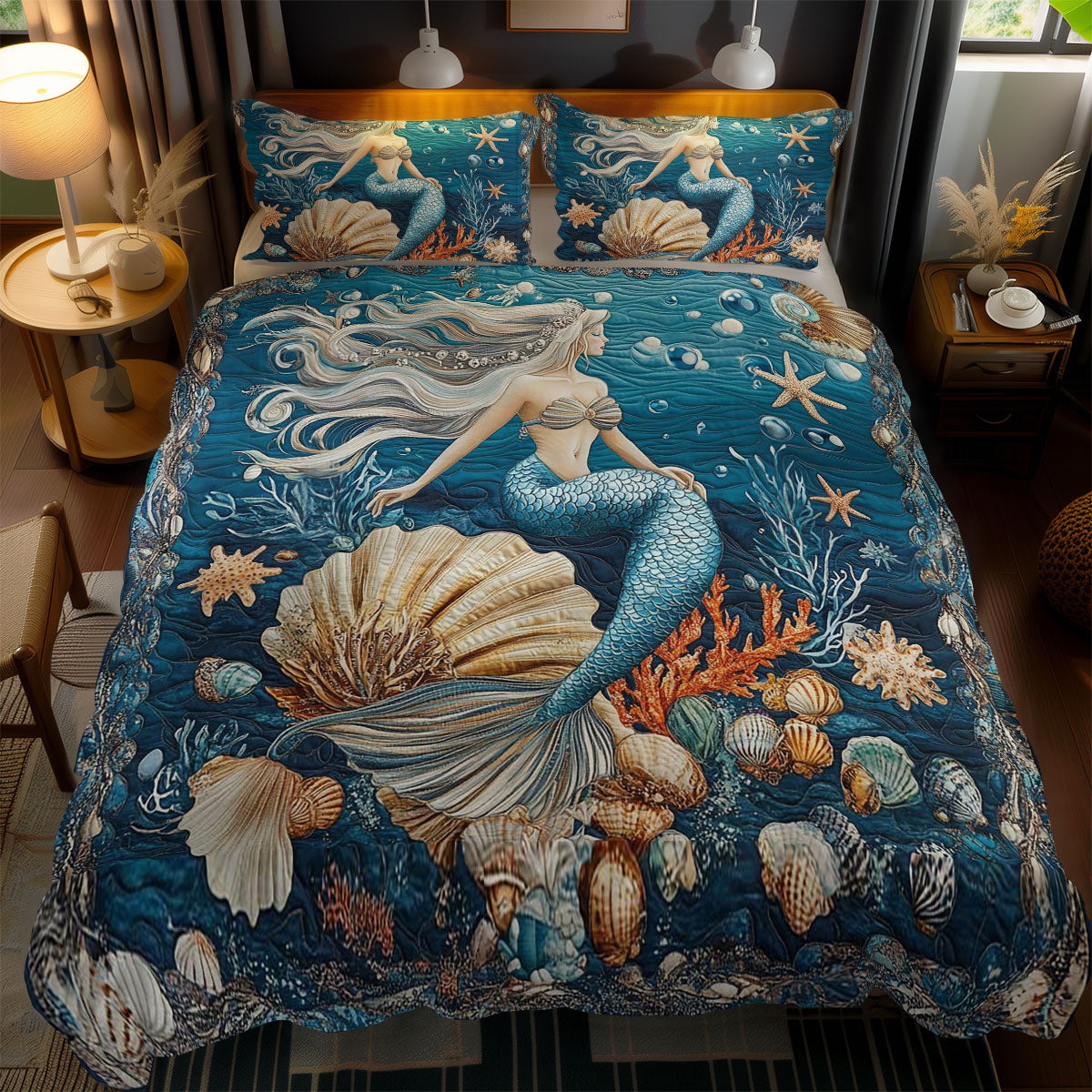 Aqua Mermaid WN0901057CL Duvet Cover Set