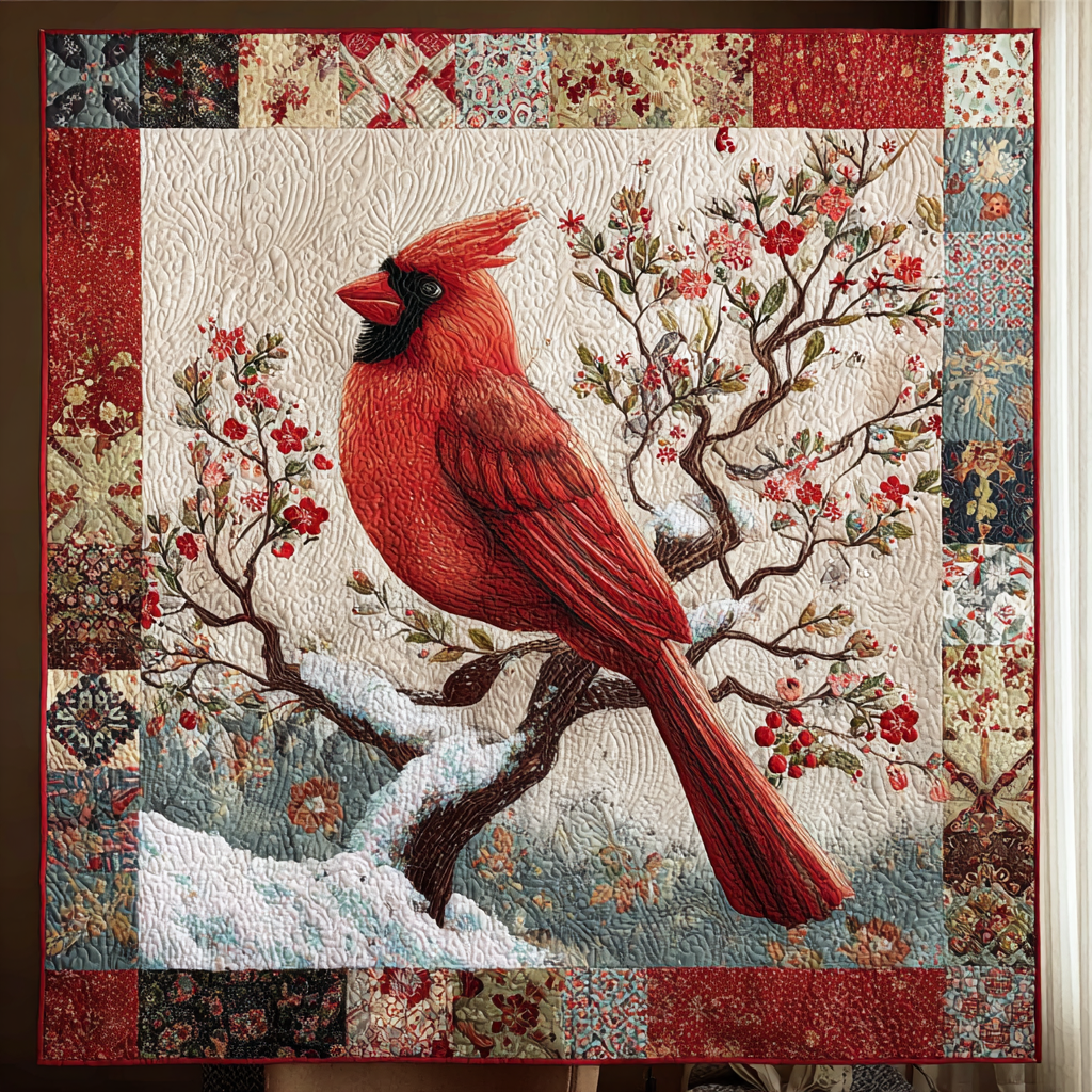 Cozy Cardinal XR1201019CL Quilt