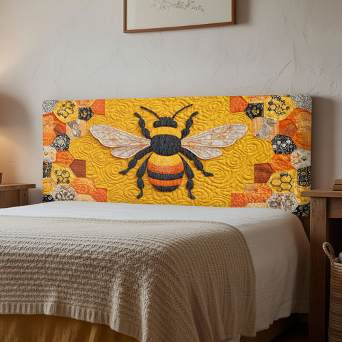 Honeycomb Bee CW1112015CL Quilted Headboard Slipcover