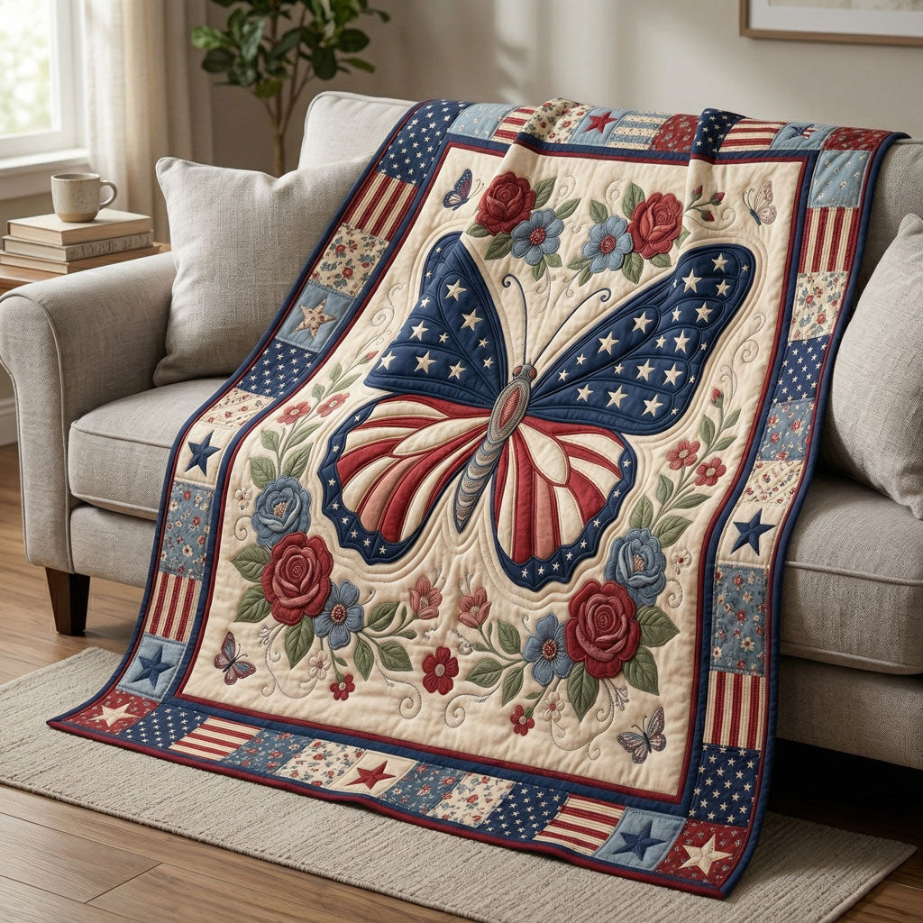 Patriotic Butterfly WN0904034CL Quilt