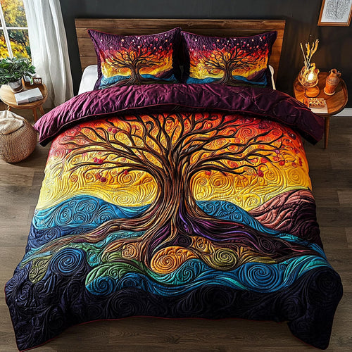 Vibrant Tree Of Life QA1401012CL Duvet Cover Set
