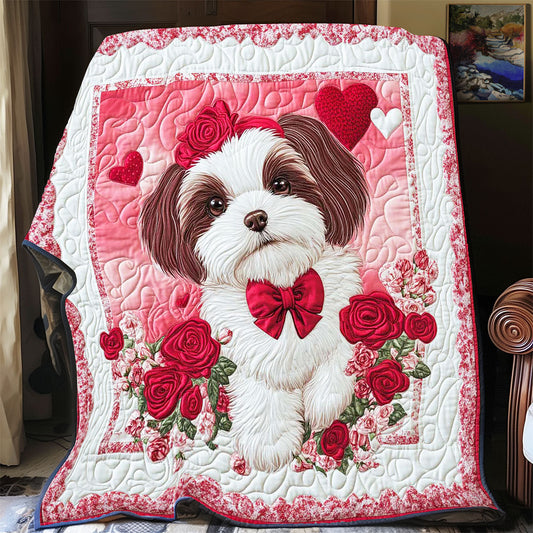 Shih Tzu Valentine WP0201044CL Quilt