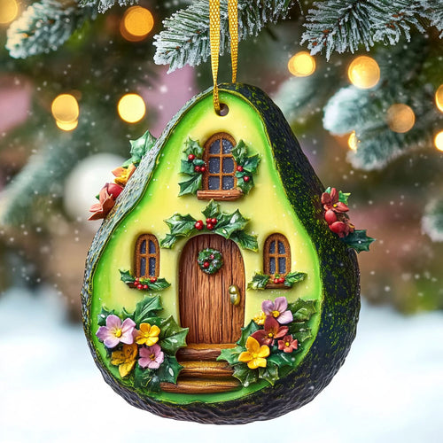 Avocado Fairy Cottage WN0912004CL Christmas Ornament