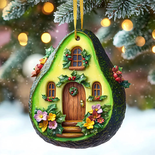 Avocado Fairy Cottage WN0912004CL Christmas Ornament