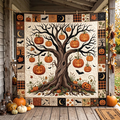 Jack-O'-Lantern Harvest Tree WN2606013CL Quilt