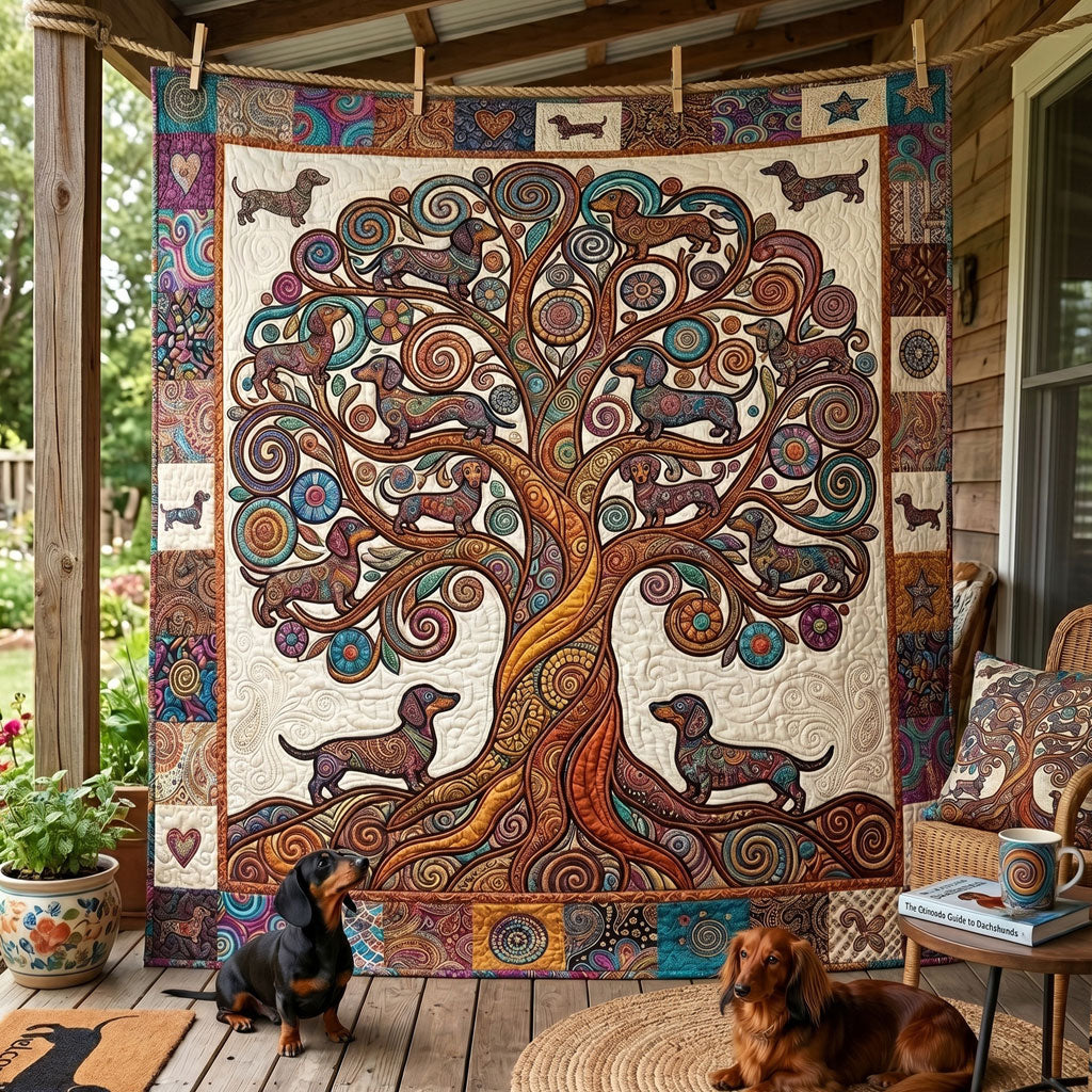 Dachshund Tree Of Life WN2505004CL Quilt