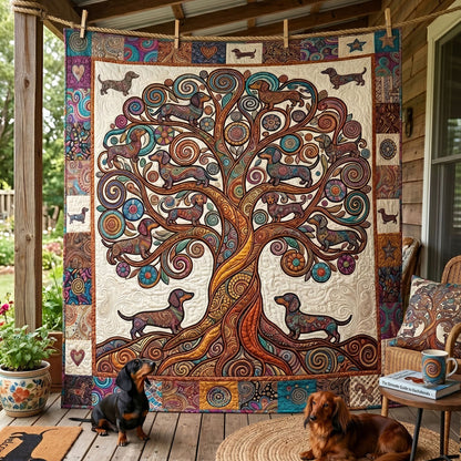Dachshund Tree Of Life WN2505004CL Quilt